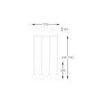 Pendant lamps on a strip - Zuma Line ARCTURUS BLACK MAT/French GOLD/Chrome Glass P0574-04D-SDFZ Pendant. - product 2