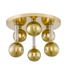 Gold ceiling lamps - Zuma Line MIDA BRUSHED MONUMINIUM/GOLDEN GLASS C0583-06D-2GHF SUFFIT. - product 1