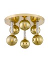 Zuma Line MIDA BRUSHED MONUMINIUM/GOLDEN GLASS C0583-06D-2GHF SUFFIT.