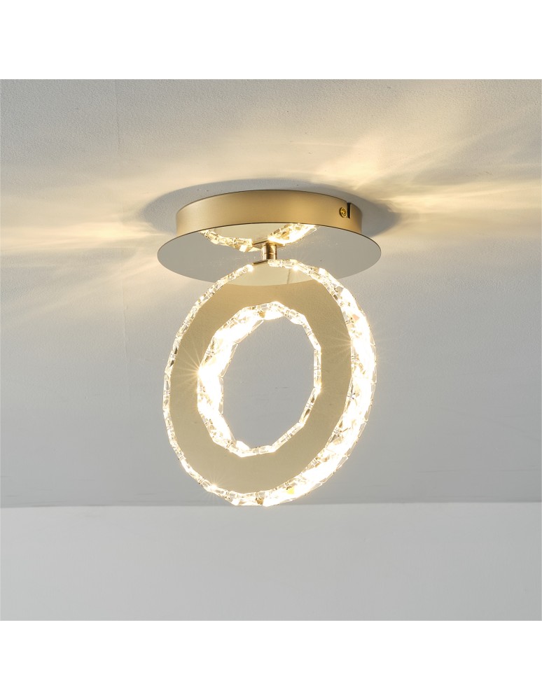 Gold ceiling lamps - Zuma Line GIRONA GOLD MX3713-1-3GT SUFFIT. - product kolory-swiatla.pl 6