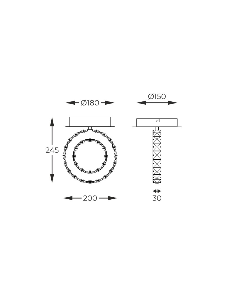 Gold ceiling lamps - Zuma Line GIRONA GOLD MX3713-1-3GT SUFFIT. - product kolory-swiatla.pl 7