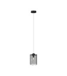 Single pendant lamps - Zuma Line NIRA BLACK CHROME/DARK GLASS MD3523-1-EBCN Pendant. - product 1