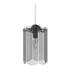 Single pendant lamps - Zuma Line NIRA BLACK CHROME/DARK GLASS MD3523-1-EBCN Pendant. - product 2
