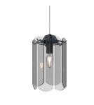 Single pendant lamps - Zuma Line NIRA BLACK CHROME/DARK GLASS MD3523-1-EBCN Pendant. - product 3