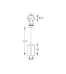 Single pendant lamps - Zuma Line NIRA BLACK CHROME/DARK GLASS MD3523-1-EBCN Pendant. - product 4