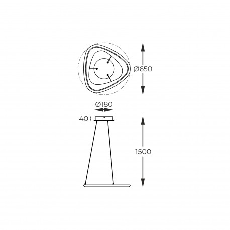 Zuma Line GETAFE CZARNY CHROM MD3888-1S-3BCT WISZĄCA