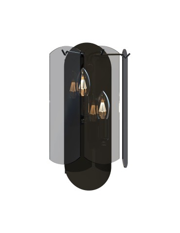 Zuma Line NIRA BLACK CHROME/DYMIONE GLASS MB3523-2-EBCN SHINKIT.