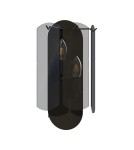 Glamour wall lamps - Zuma Line NIRA BLACK CHROME/DYMIONE GLASS MB3523-2-EBCN SHINKIT. - product 2