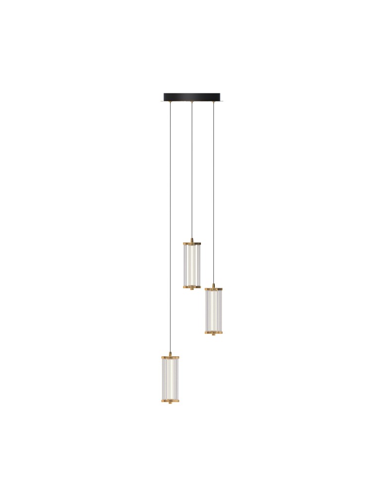 Triple pendant lamps - Zuma Line CALLY GOLD MD3147-3A-3GT Pendant. - product kolory-swiatla.pl 1
