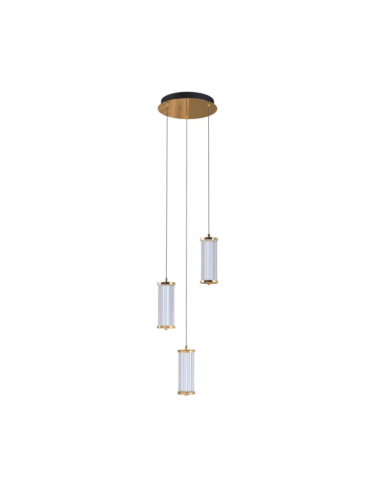 Triple pendant lamps - Zuma Line CALLY GOLD MD3147-3A-3GT Pendant. - product kolory-swiatla.pl 4