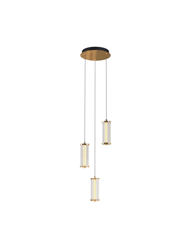 Triple pendant lamps - Zuma Line CALLY GOLD MD3147-3A-3GT Pendant. - product kolory-swiatla.pl 5