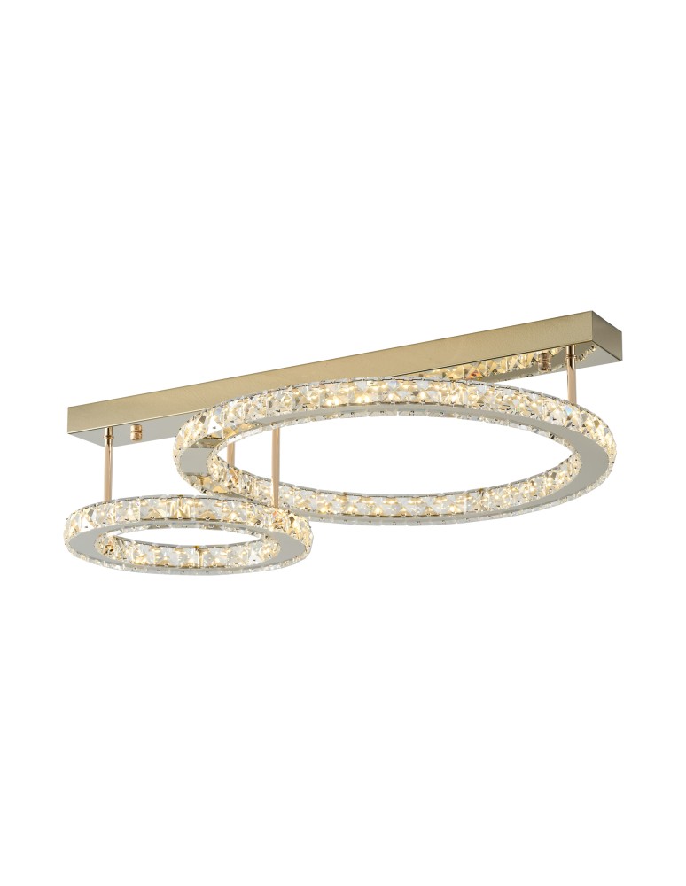 Ceiling lamps with crystals - Zuma Line GIRONA GOLD MX3713-2-3GT SUFFIT. - product kolory-swiatla.pl 2