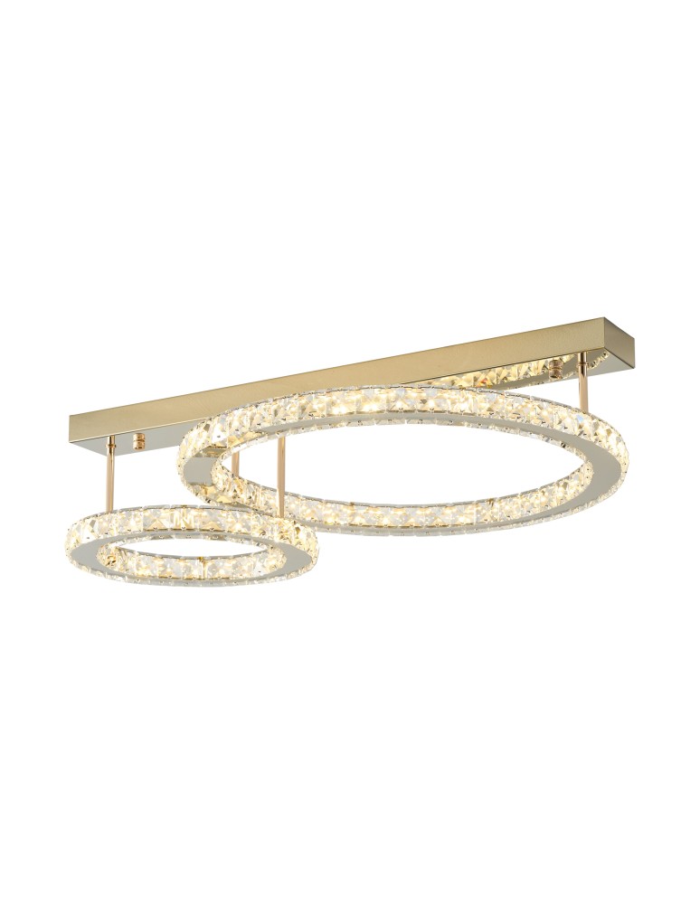 Ceiling lamps with crystals - Zuma Line GIRONA GOLD MX3713-2-3GT SUFFIT. - product kolory-swiatla.pl 3