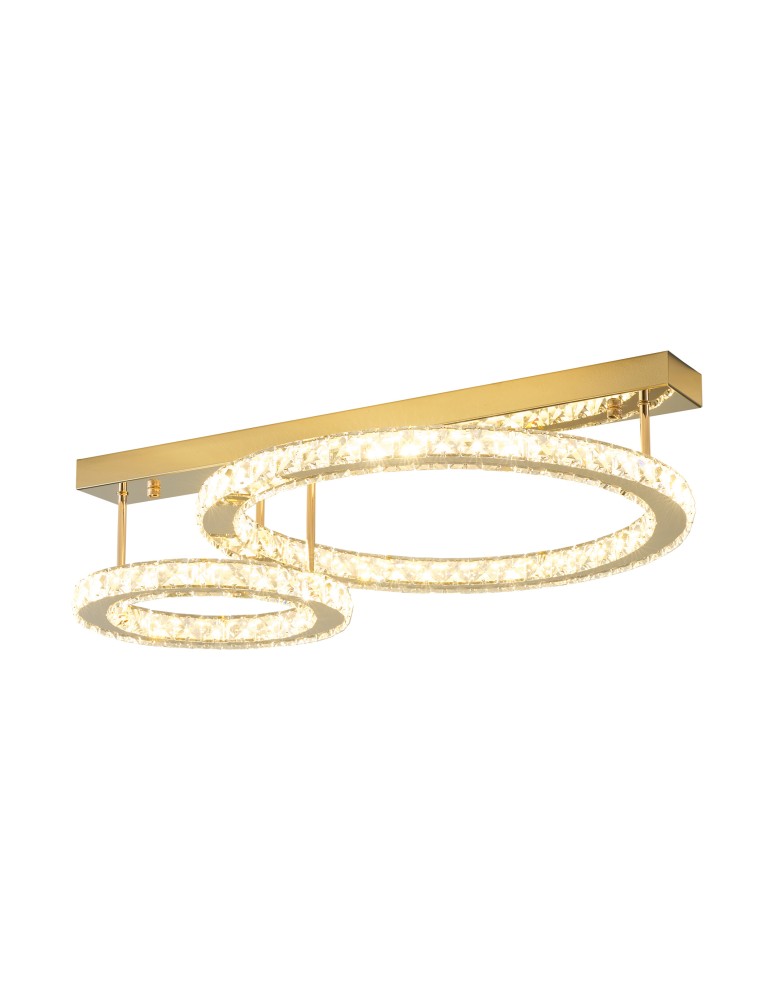 Ceiling lamps with crystals - Zuma Line GIRONA GOLD MX3713-2-3GT SUFFIT. - product kolory-swiatla.pl 4
