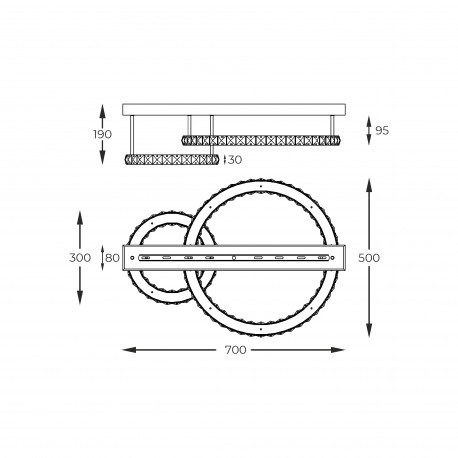 Zuma Line GIRONA ZŁOTY MX3713-2-3GT SUFITOWA