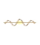 Gold ceiling lamps - Zuma Line ATHESA GOLD MX3170-1-3GT SUFFIT. - product 3