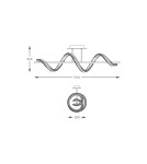 Gold ceiling lamps - Zuma Line ATHESA GOLD MX3170-1-3GT SUFFIT. - product 4