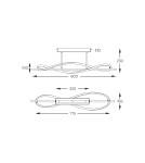 LED ceiling lamps - Zuma Line DOMENICO BLACK MX3544-1-3BT SUFFIT. - product 7