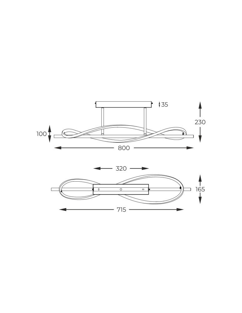 LED ceiling lamps - Zuma Line DOMENICO BLACK MX3544-1-3BT SUFFIT. - product kolory-swiatla.pl 7