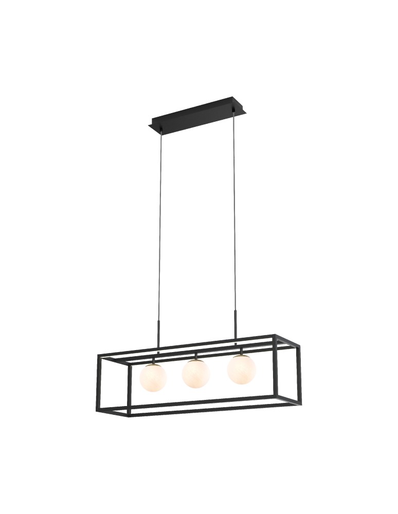 Pendant lamps over the island - Zuma Line PIRO BLACK MAT MD3115-3-3BT Pendant. - product kolory-swiatla.pl 1