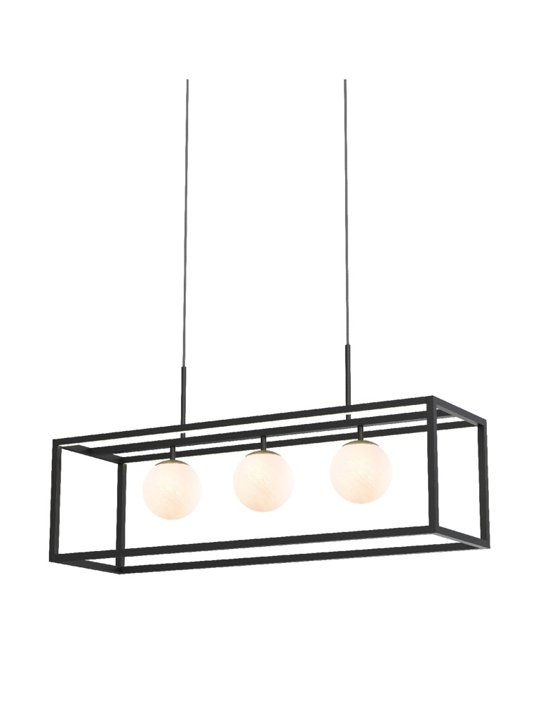 Pendant lamps over the island - Zuma Line PIRO BLACK MAT MD3115-3-3BT Pendant. - product kolory-swiatla.pl 2