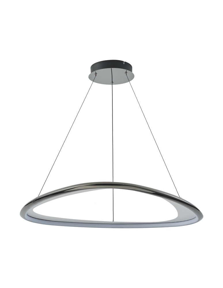 LED pendant lamps - Zuma Line GETAFE BLACK CHROME MD3888-1L-3BCT Pendant. - product kolory-swiatla.pl 1