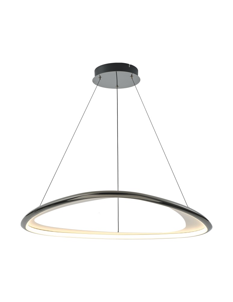 LED pendant lamps - Zuma Line GETAFE BLACK CHROME MD3888-1L-3BCT Pendant. - product kolory-swiatla.pl 2