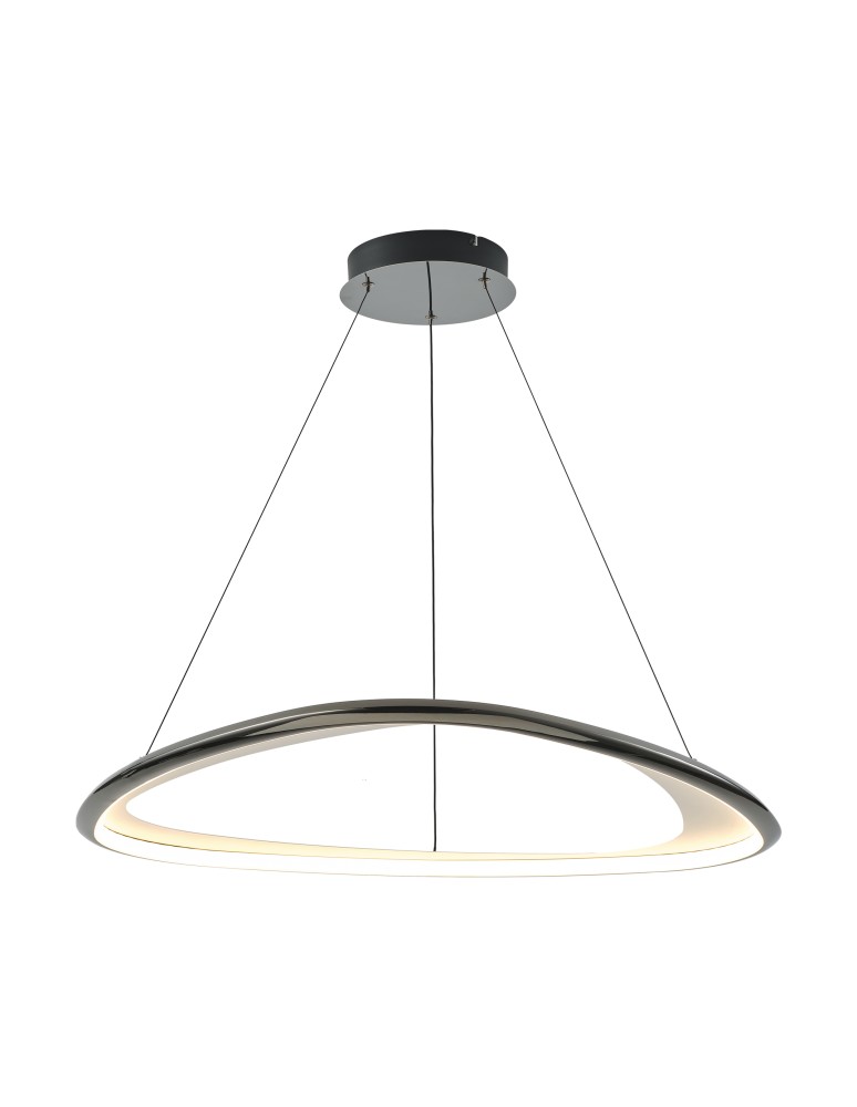 LED pendant lamps - Zuma Line GETAFE BLACK CHROME MD3888-1L-3BCT Pendant. - product kolory-swiatla.pl 3