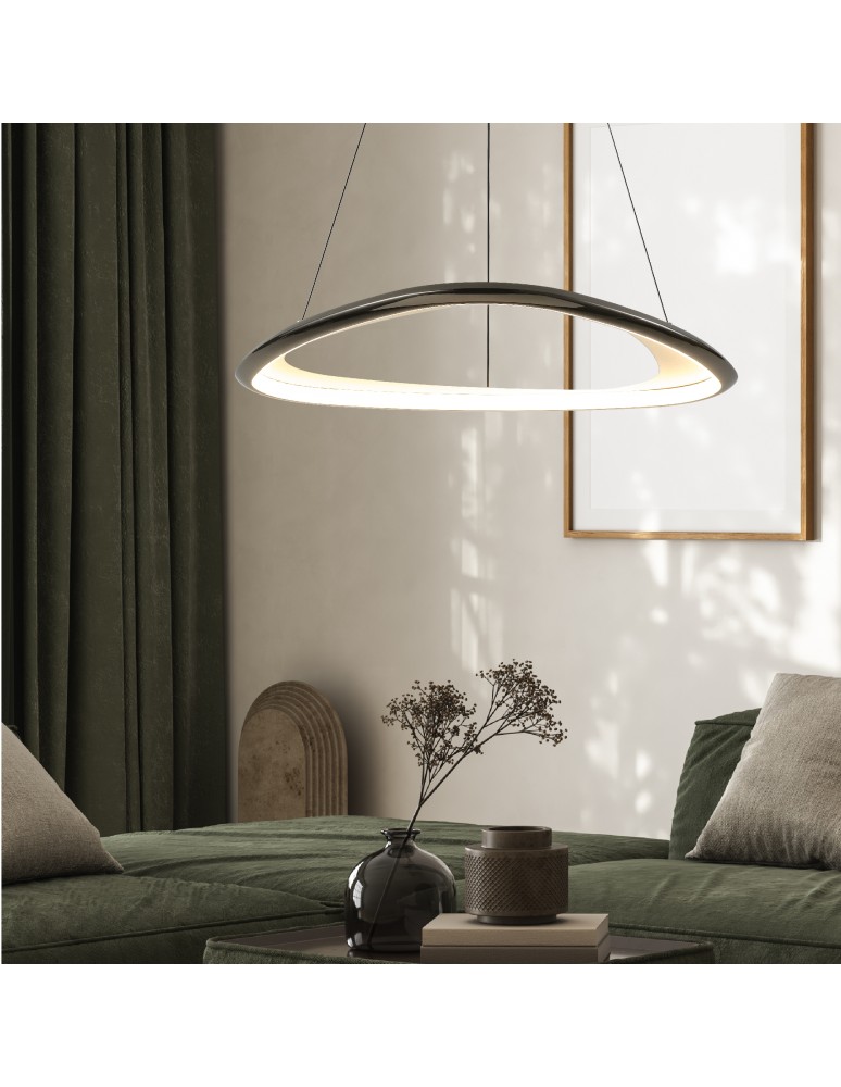 LED pendant lamps - Zuma Line GETAFE BLACK CHROME MD3888-1L-3BCT Pendant. - product kolory-swiatla.pl 4