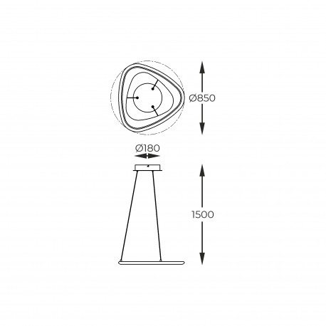 Zuma Line GETAFE CZARNY CHROM MD3888-1L-3BCT WISZĄCA