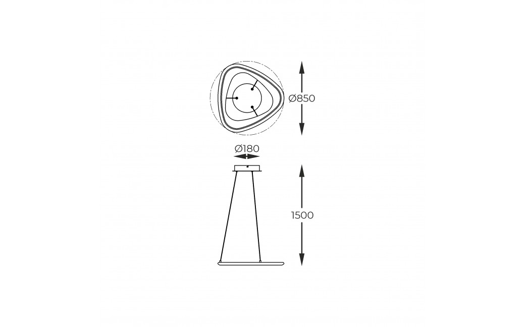 Zuma Line GETAFE CZARNY CHROM MD3888-1L-3BCT WISZĄCA