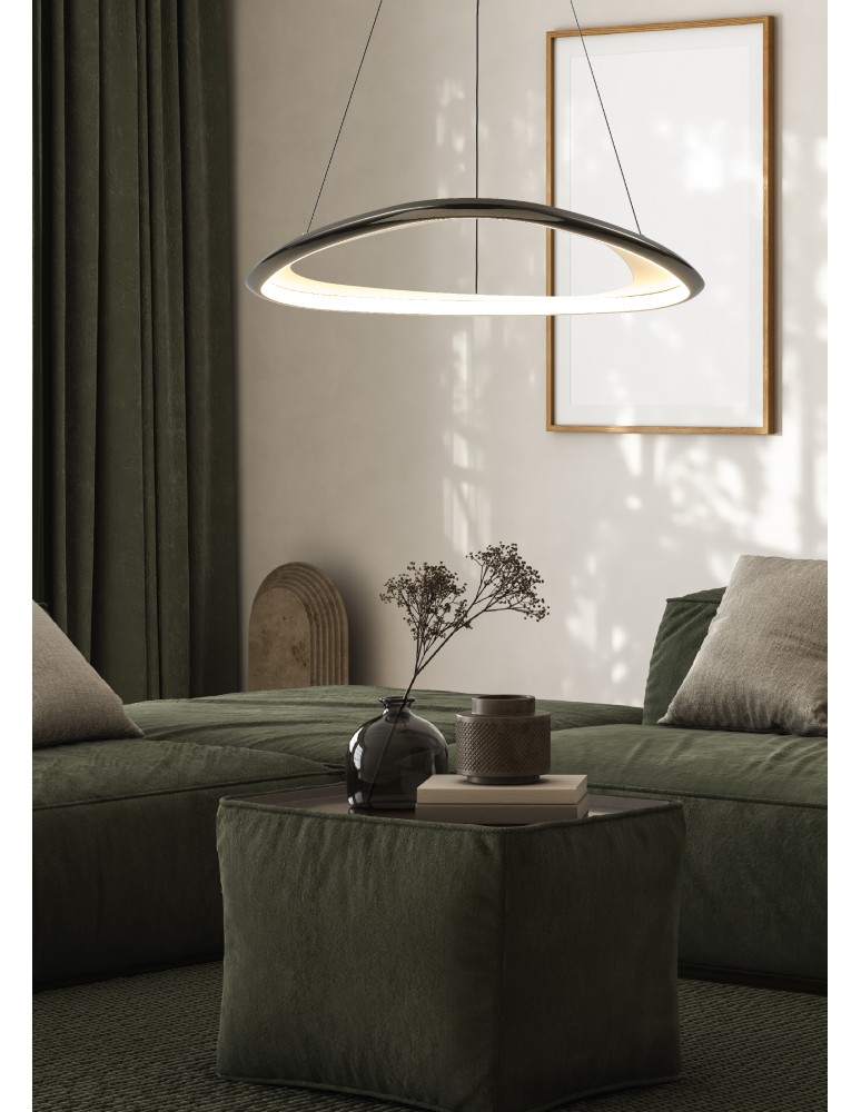 LED pendant lamps - Zuma Line GETAFE BLACK CHROME MD3888-1L-3BCT Pendant. - product kolory-swiatla.pl 6