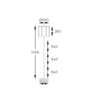 Glamour floor lamps - Zuma Line NIRA GOLD/ TRANSLATIVE GLASS ML3523-3-EGN FLOOR PLATE. - product 3