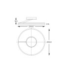 Ring ceiling lamps - Zuma Line MALU BLACK/GOLD MX3689-1L-3BGT SUFFIT. - product 4