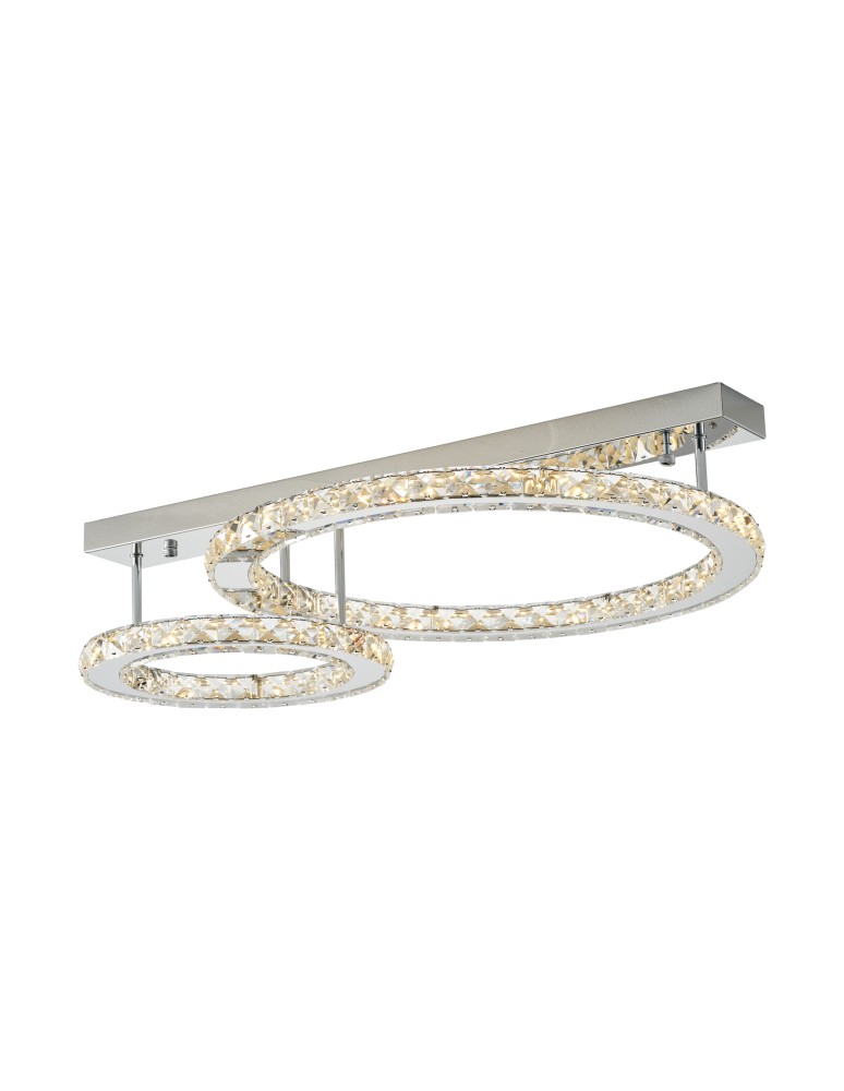 Ceiling lamps with crystals - Zuma Line GIRONA CHROM MX3713-2-3CT SUFFIT. - product kolory-swiatla.pl 2