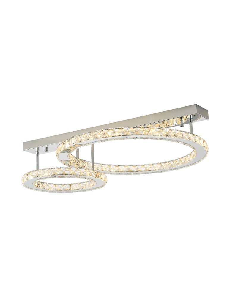 Ceiling lamps with crystals - Zuma Line GIRONA CHROM MX3713-2-3CT SUFFIT. - product kolory-swiatla.pl 3