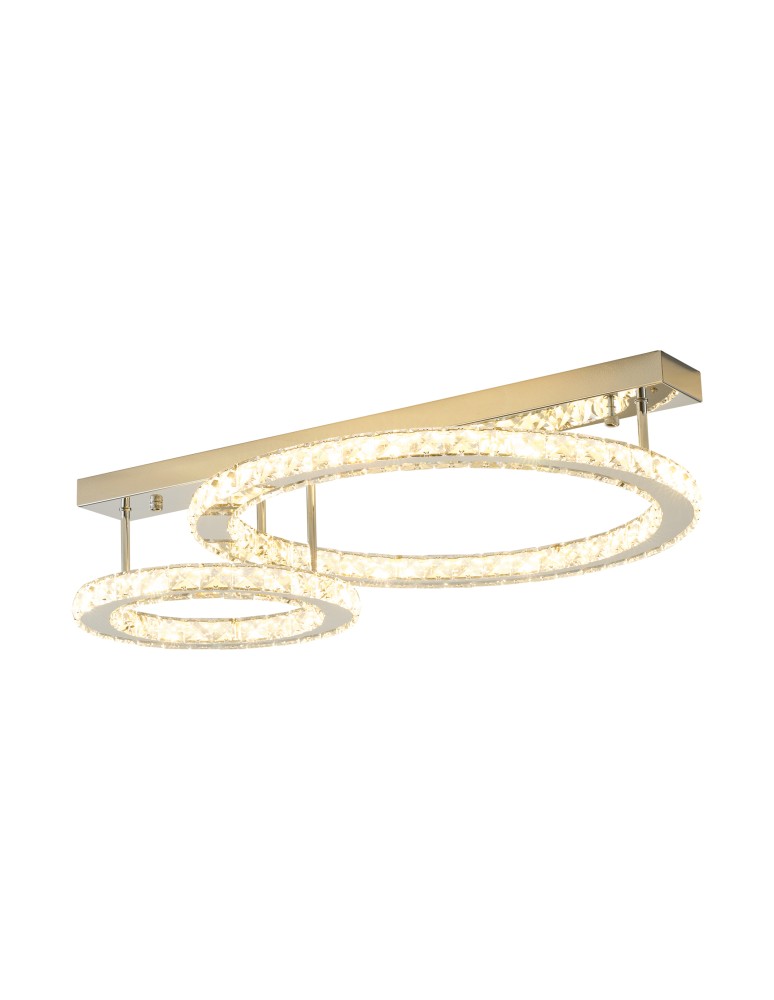 Ceiling lamps with crystals - Zuma Line GIRONA CHROM MX3713-2-3CT SUFFIT. - product kolory-swiatla.pl 4