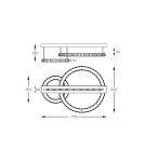 Ceiling lamps with crystals - Zuma Line GIRONA CHROM MX3713-2-3CT SUFFIT. - product 5