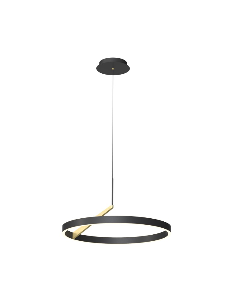 Pendant lamps circles - Zuma Line MALU BLACK/GOLD MD3689-1M-3BGT Pendant. - product kolory-swiatla.pl 1