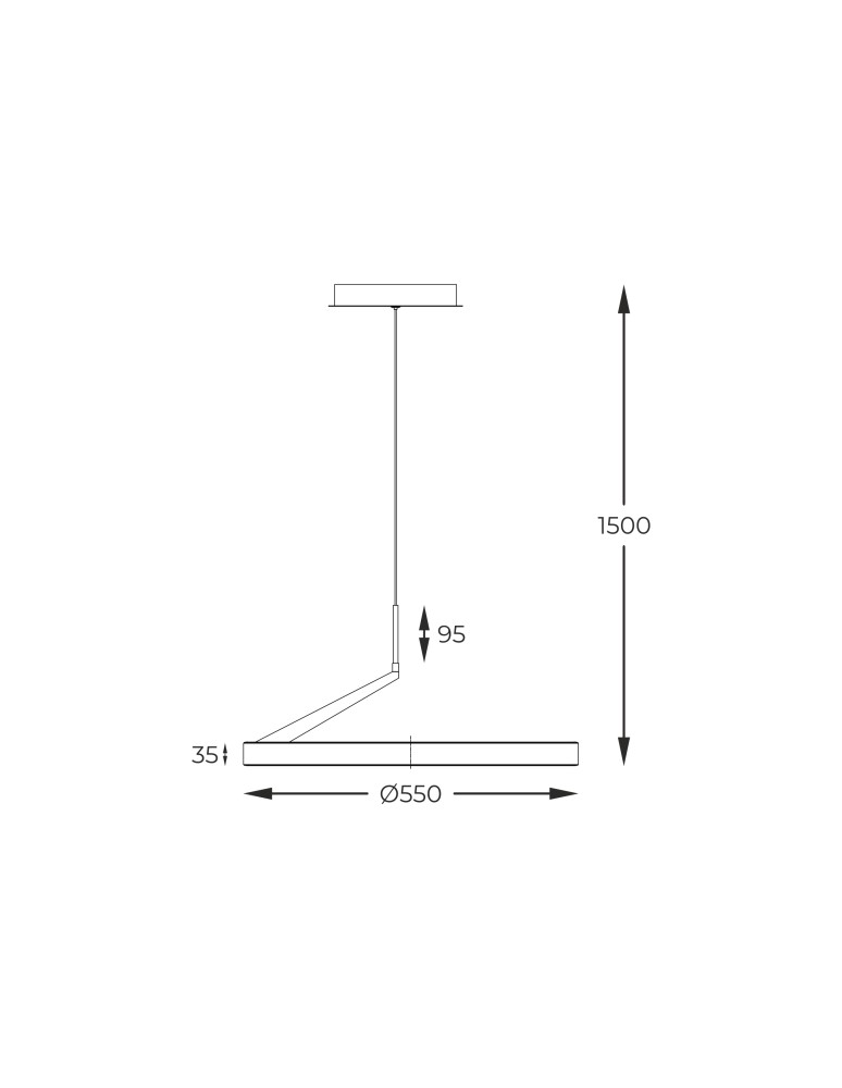 Pendant lamps circles - Zuma Line MALU BLACK/GOLD MD3689-1M-3BGT Pendant. - product kolory-swiatla.pl 6