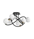 Ceiling lamps spheres - Zuma Line NISYRO BLACK/GOLD MAT MX4922-8-EBGN SUFFOLTAGE. - product 1