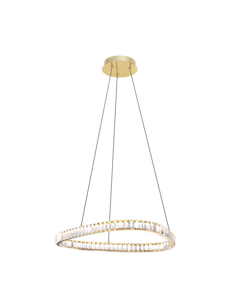 Glamour pendant lamps - Zuma Line ATHESA GOLD MD3169-1-3GT Pendant. - product kolory-swiatla.pl 1
