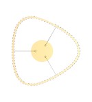 Glamour pendant lamps - Zuma Line ATHESA GOLD MD3169-1-3GT Pendant. - product 4