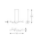 Pendant lamps over the island - Zuma Line NISYRO BLACK/GOLD MD3145-6-EBGN Pendant. - product 2