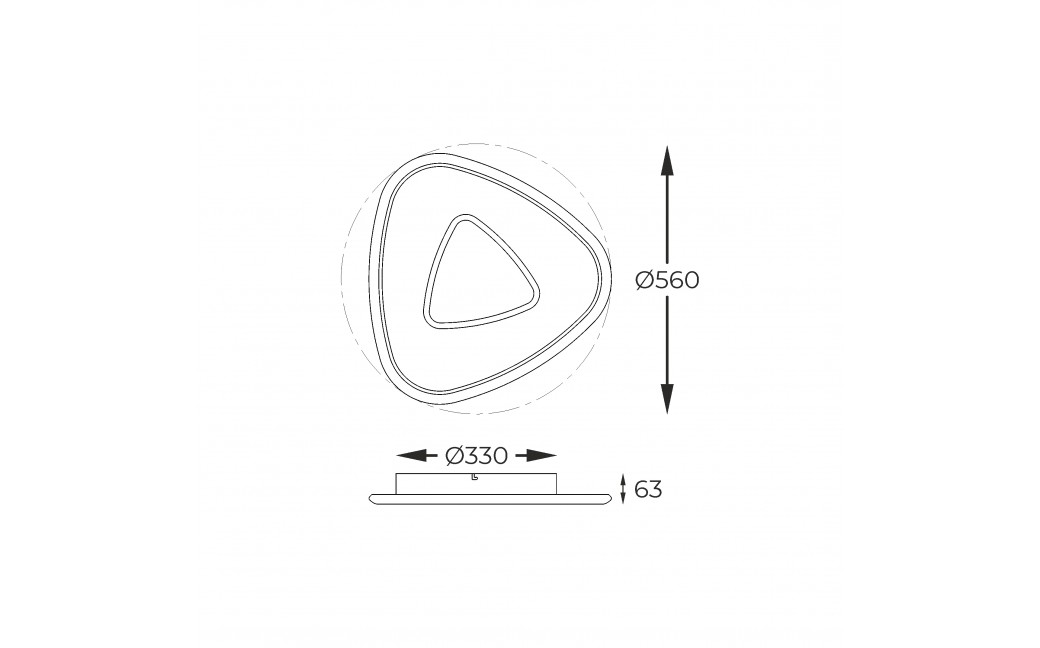 Zuma Line GETAFE BIAŁY/CZARNY CHROM MX3888-1-3WBCT SUFITOWA