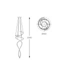 LED pendant lamps - Zuma Line COCO GOLD MD3127-2M-3GT Pendant. - product 5