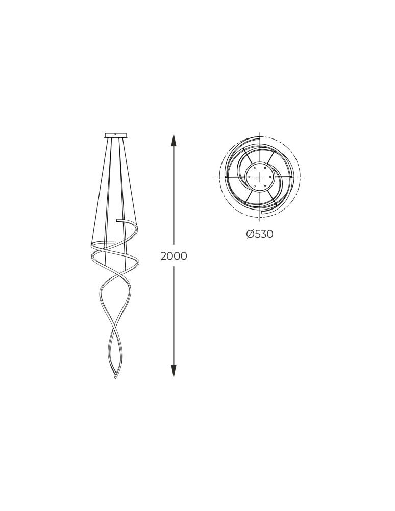 LED pendant lamps - Zuma Line COCO GOLD MD3127-2M-3GT Pendant. - product kolory-swiatla.pl 5