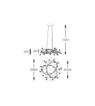 Glamour pendant lamps - Zuma Line MAIA BLACK CHROME MD3481-1S-3BCT Pendant. - product 3