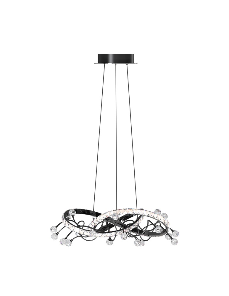 Glamour pendant lamps - Zuma Line MAIA BLACK CHROME MD3481-1S-3BCT Pendant. - product kolory-swiatla.pl 5