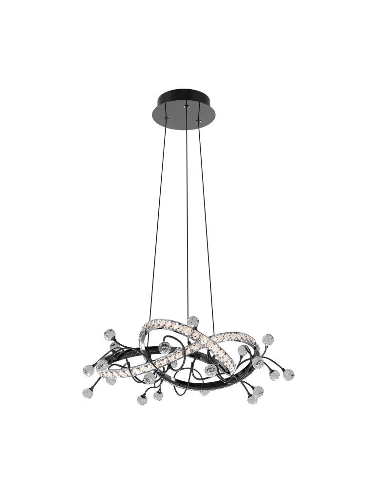 Glamour pendant lamps - Zuma Line MAIA BLACK CHROME MD3481-1S-3BCT Pendant. - product kolory-swiatla.pl 6